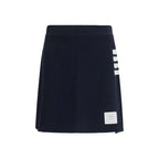 Thom Browne Blue Cotton Mini Skirt - Zeiniez