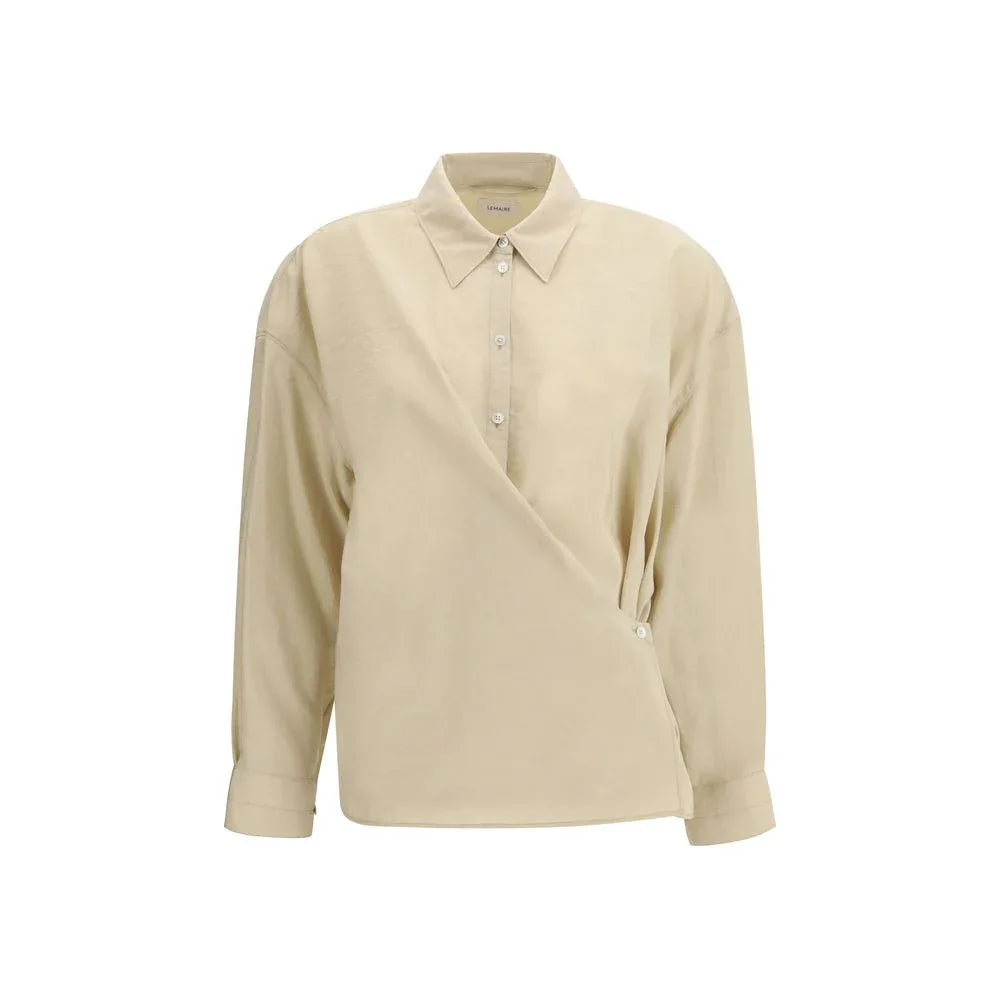 Lemaire Beige Silk Dress Shirt - Zeiniez