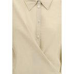 Lemaire Beige Silk Dress Shirt - Zeiniez