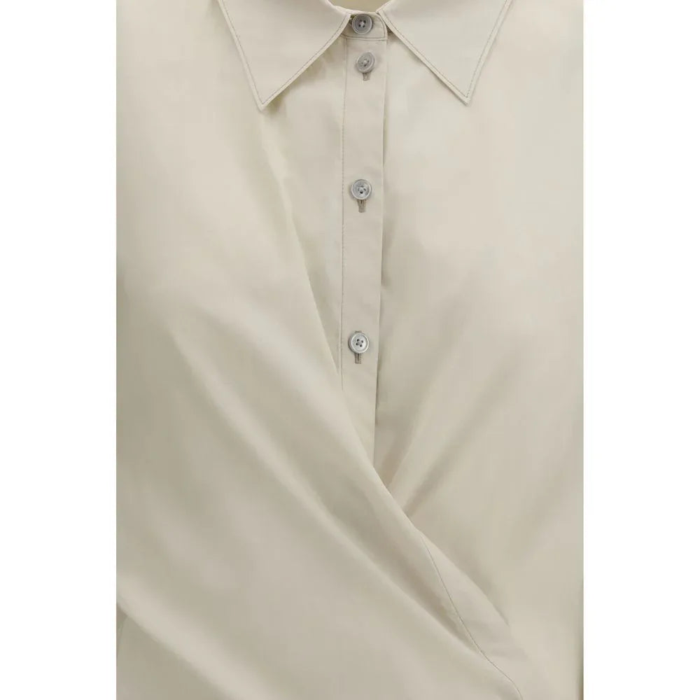 Lemaire Beige Cotton Dress Shirt - Zeiniez