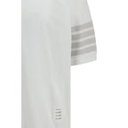 Thom Browne White Cotton Polo Shirt