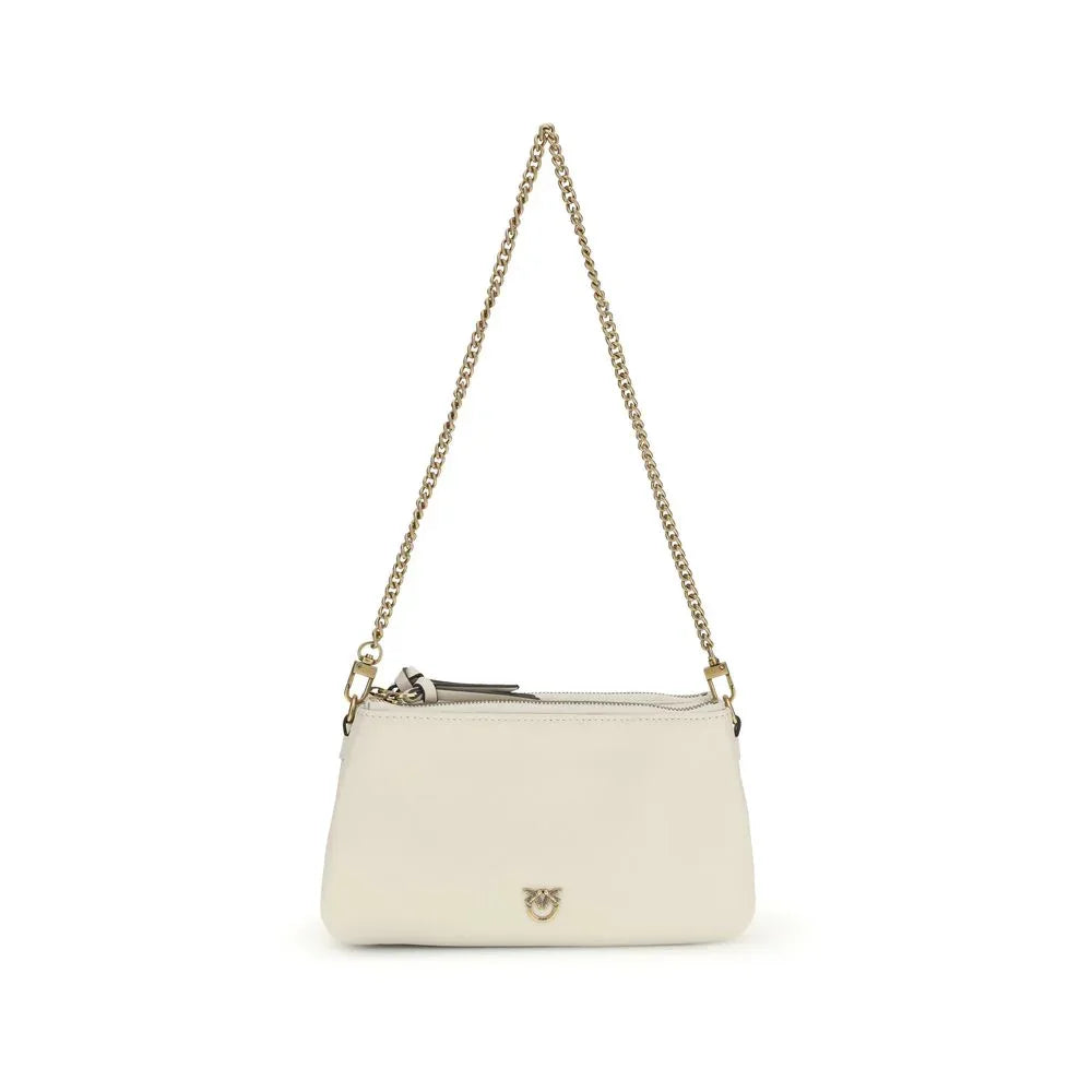 PINKO Beige Calf Leather Bos Taurus Shoulder Bag - Zeiniez