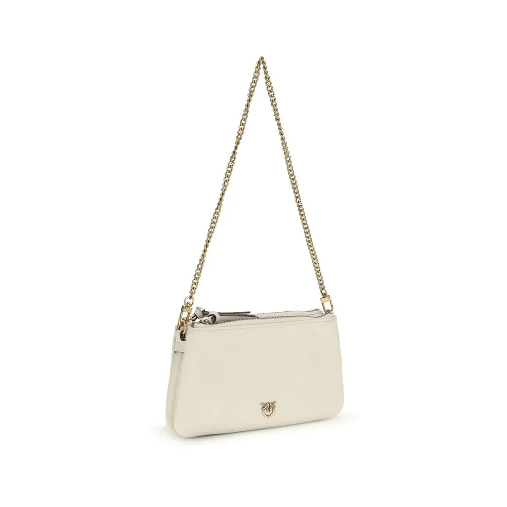 PINKO Beige Calf Leather Bos Taurus Shoulder Bag - Zeiniez