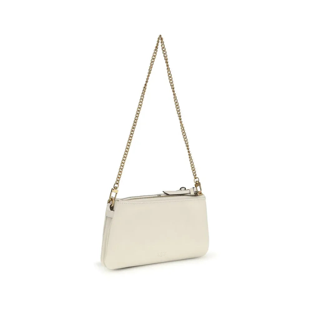 PINKO Beige Calf Leather Bos Taurus Shoulder Bag - Zeiniez