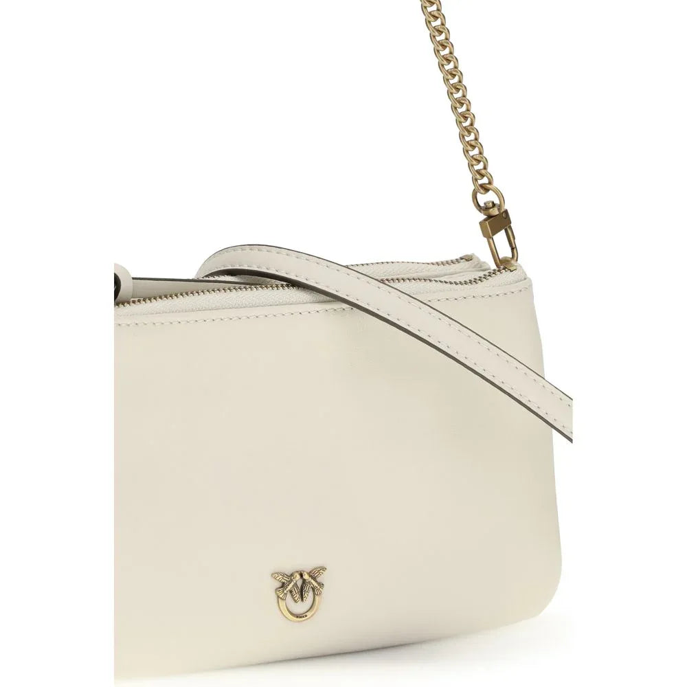 PINKO Beige Calf Leather Bos Taurus Shoulder Bag - Zeiniez