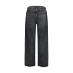 Agolde Black Cotton Straight-Leg Jeans - Zeiniez