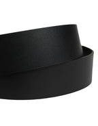 Dolce & Gabbana Black Calf Leather Ornate Metal Buckle Belt - Zeiniez