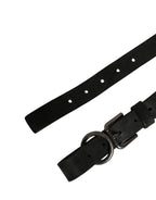 Dolce & Gabbana Men Black Calfskin Leather Metal Buckle Belt - Zeiniez