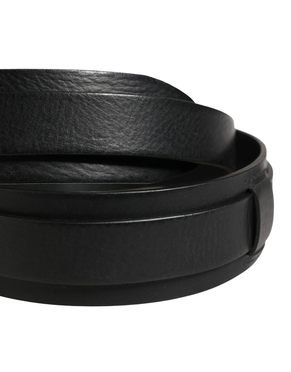 Dolce & Gabbana Men Black Classic Leather Metal Buckle Belt - Zeiniez