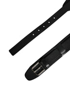 Dolce & Gabbana Men Black Classic Leather Metal Buckle Belt - Zeiniez