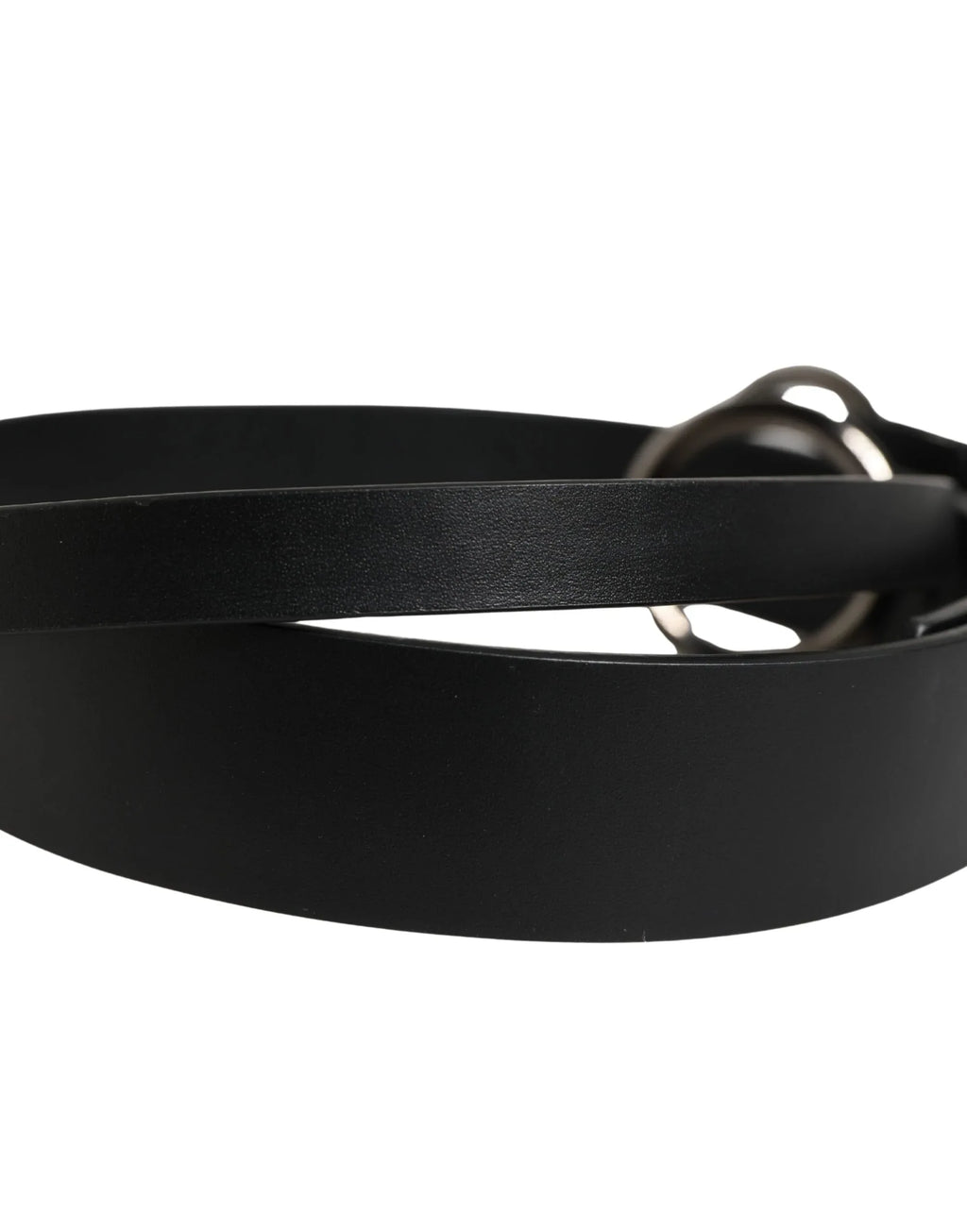 Dolce & Gabbana Men Black Calfskin Leather Metal Buckle Belt - Zeiniez