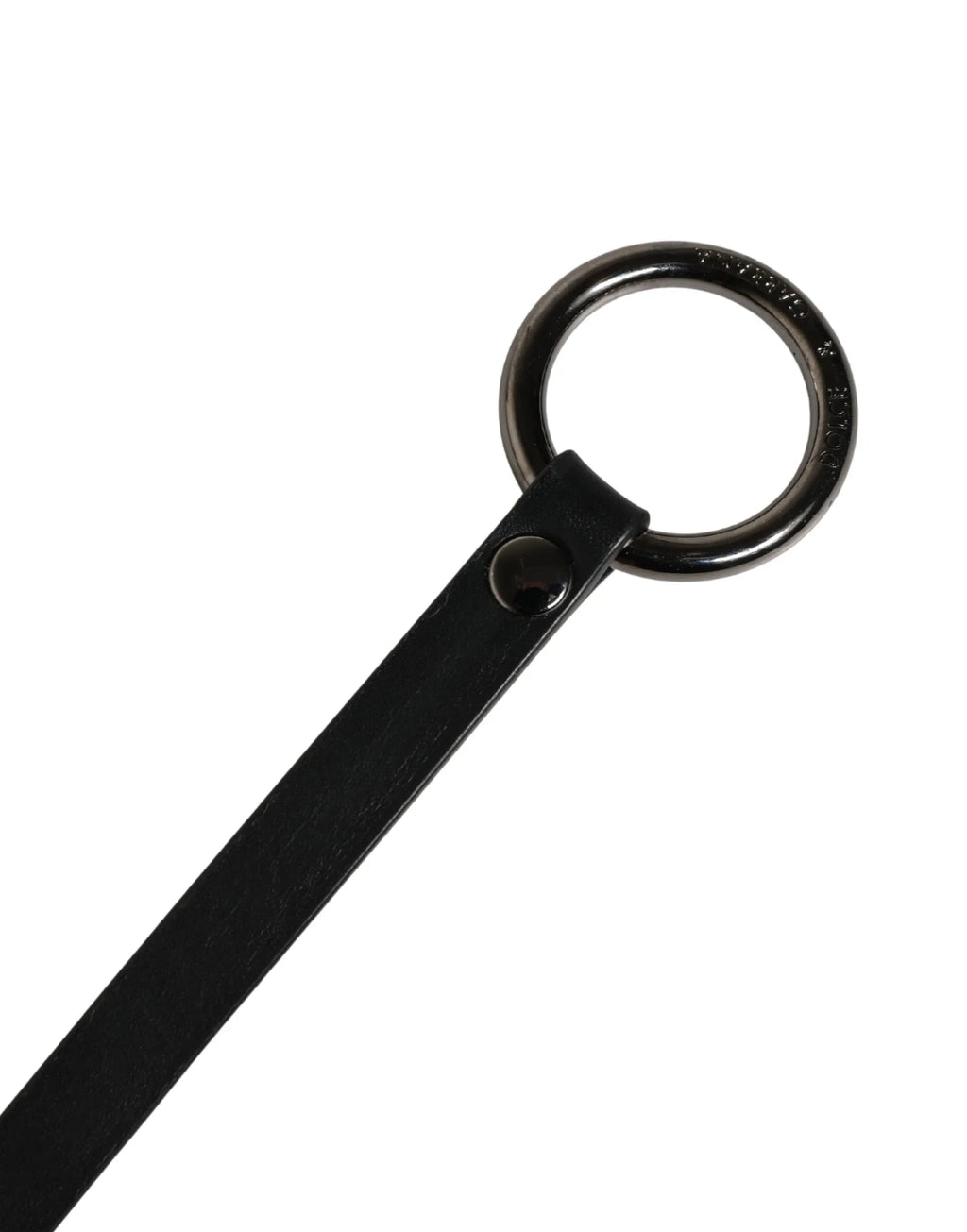 Dolce & Gabbana Men Black Calfskin Leather Metal Buckle Belt - Zeiniez