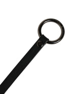 Dolce & Gabbana Men Black Calfskin Leather Metal Buckle Belt - Zeiniez