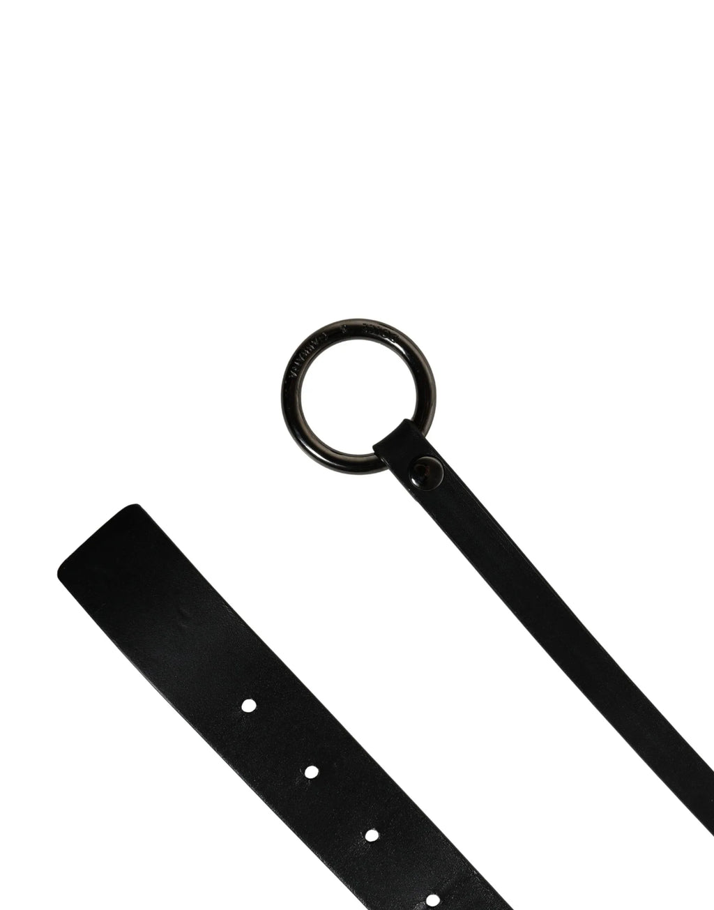 Dolce & Gabbana Men Black Calfskin Leather Metal Buckle Belt - Zeiniez