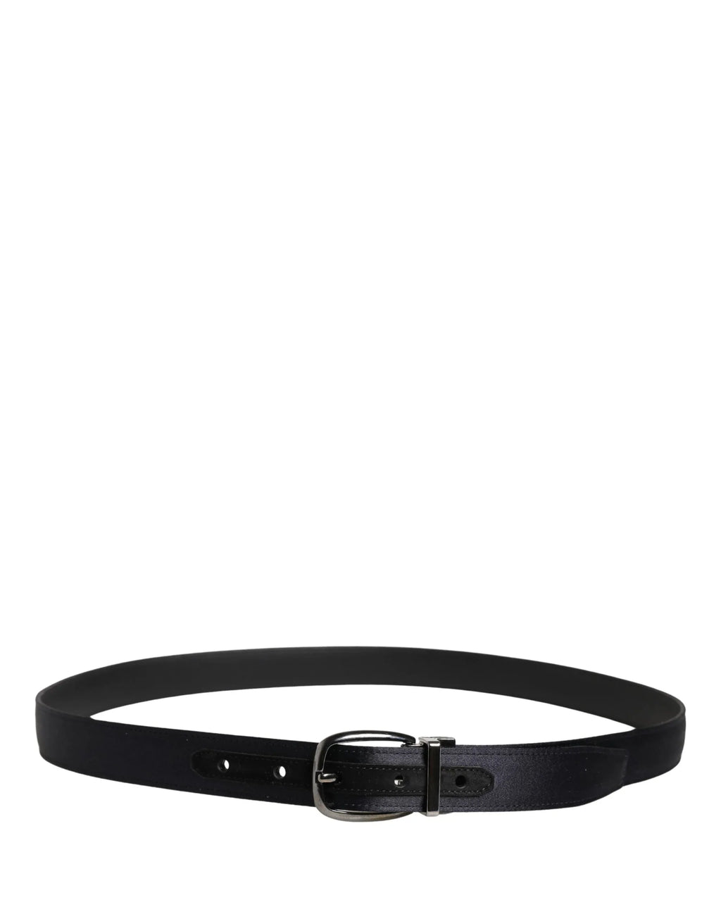 Dolce & Gabbana Men Black Classic Viscose Metal Buckle Belt - Zeiniez