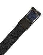Dolce & Gabbana Men Blue Calfskin Leather Square Buckle Belt - Zeiniez