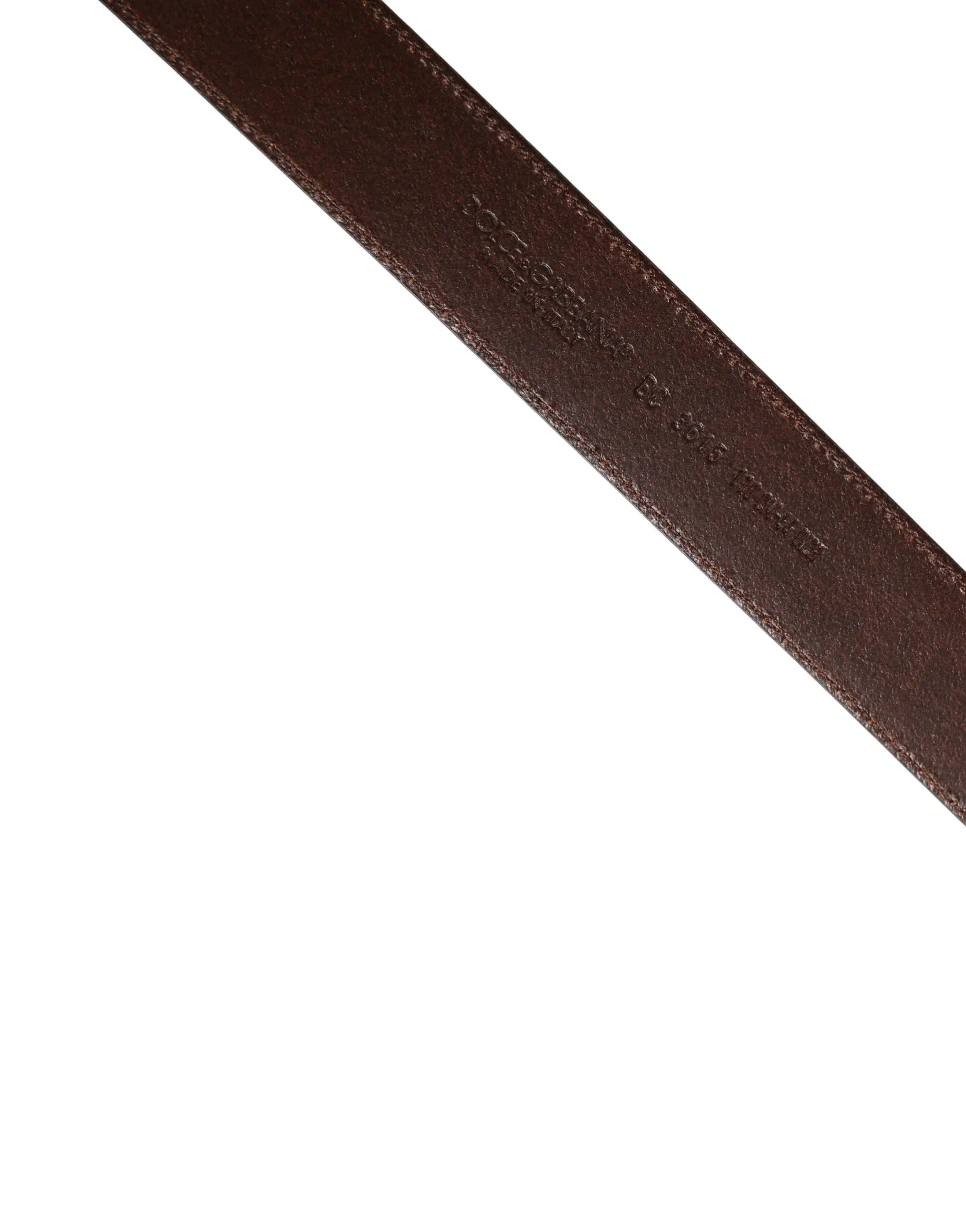 Dolce & Gabbana Men Brown Classic Leather Metal Buckle Belt - Zeiniez