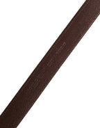 Dolce & Gabbana Men Brown Classic Leather Metal Buckle Belt - Zeiniez