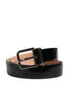 Dolce & Gabbana Men Black Classic Leather Metal Buckle Belt - Zeiniez