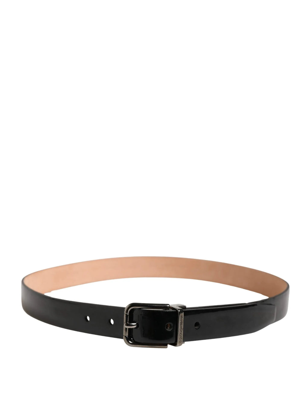 Dolce & Gabbana Men Black Classic Leather Metal Buckle Belt - Zeiniez