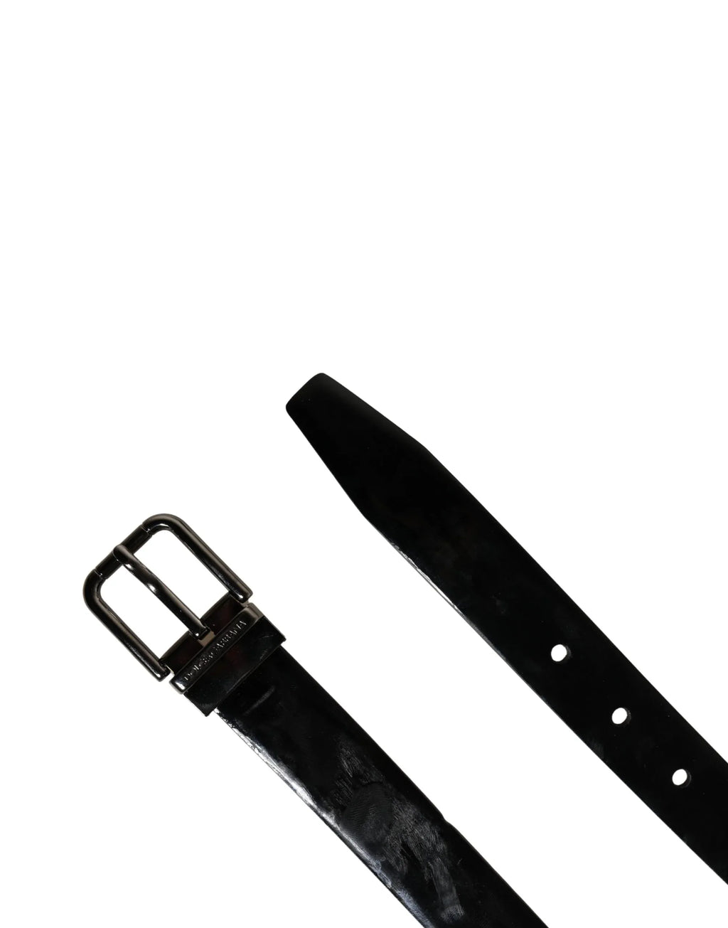 Dolce & Gabbana Men Black Classic Leather Metal Buckle Belt - Zeiniez