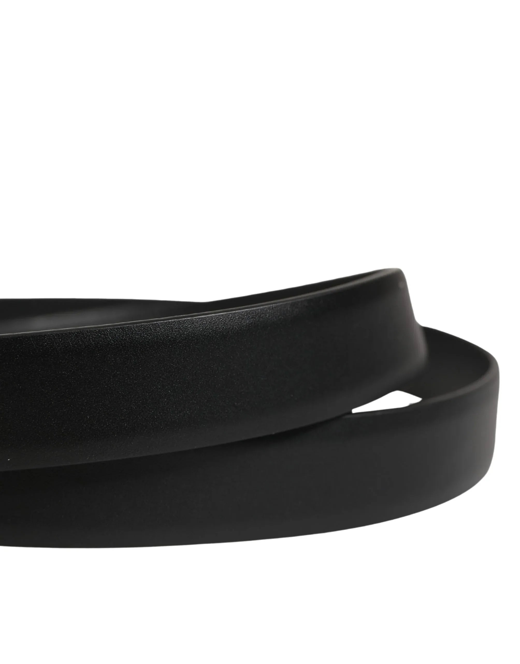 Dolce & Gabbana Men Black Classic Leather Metal Buckle Belt - Zeiniez
