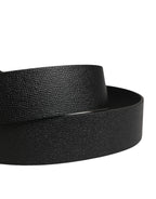 Dolce & Gabbana Men Black Classic Leather Metal Buckle Belt - Zeiniez