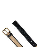 Dolce & Gabbana Men Beige Braided Leather Metal Buckle Belt - Zeiniez
