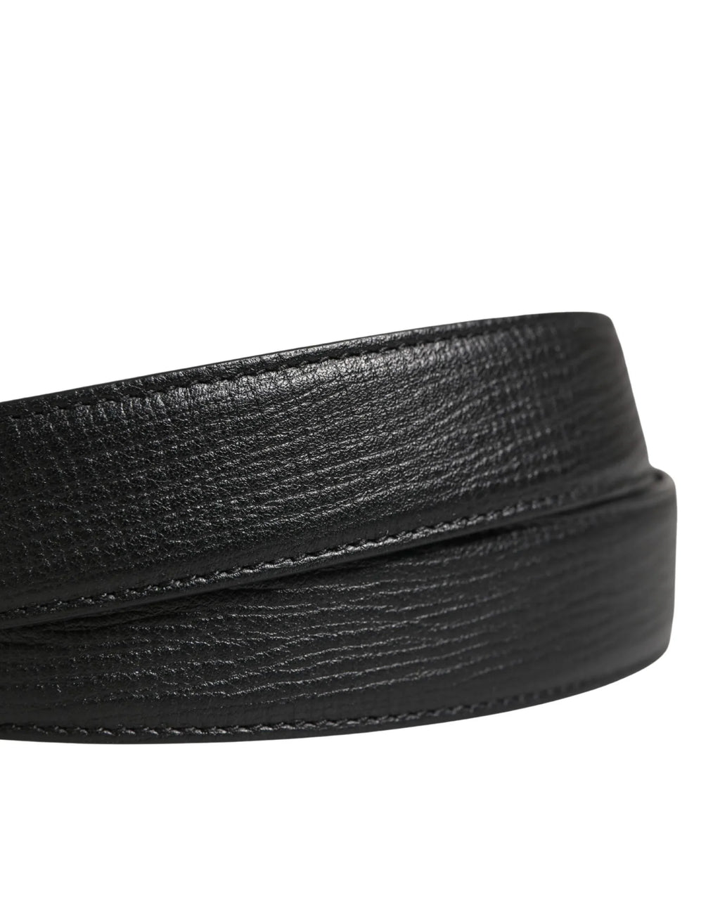 Dolce & Gabbana Men Black Classic Leather Metal Buckle Belt - Zeiniez