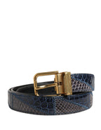 Dolce & Gabbana Men Multicolor Leather Metal Buckle Belt - Zeiniez