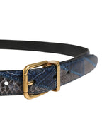 Dolce & Gabbana Men Multicolor Leather Metal Buckle Belt - Zeiniez
