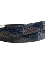 Dolce & Gabbana Men Multicolor Leather Metal Buckle Belt - Zeiniez