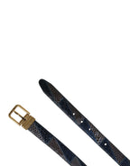 Dolce & Gabbana Men Multicolor Leather Metal Buckle Belt - Zeiniez