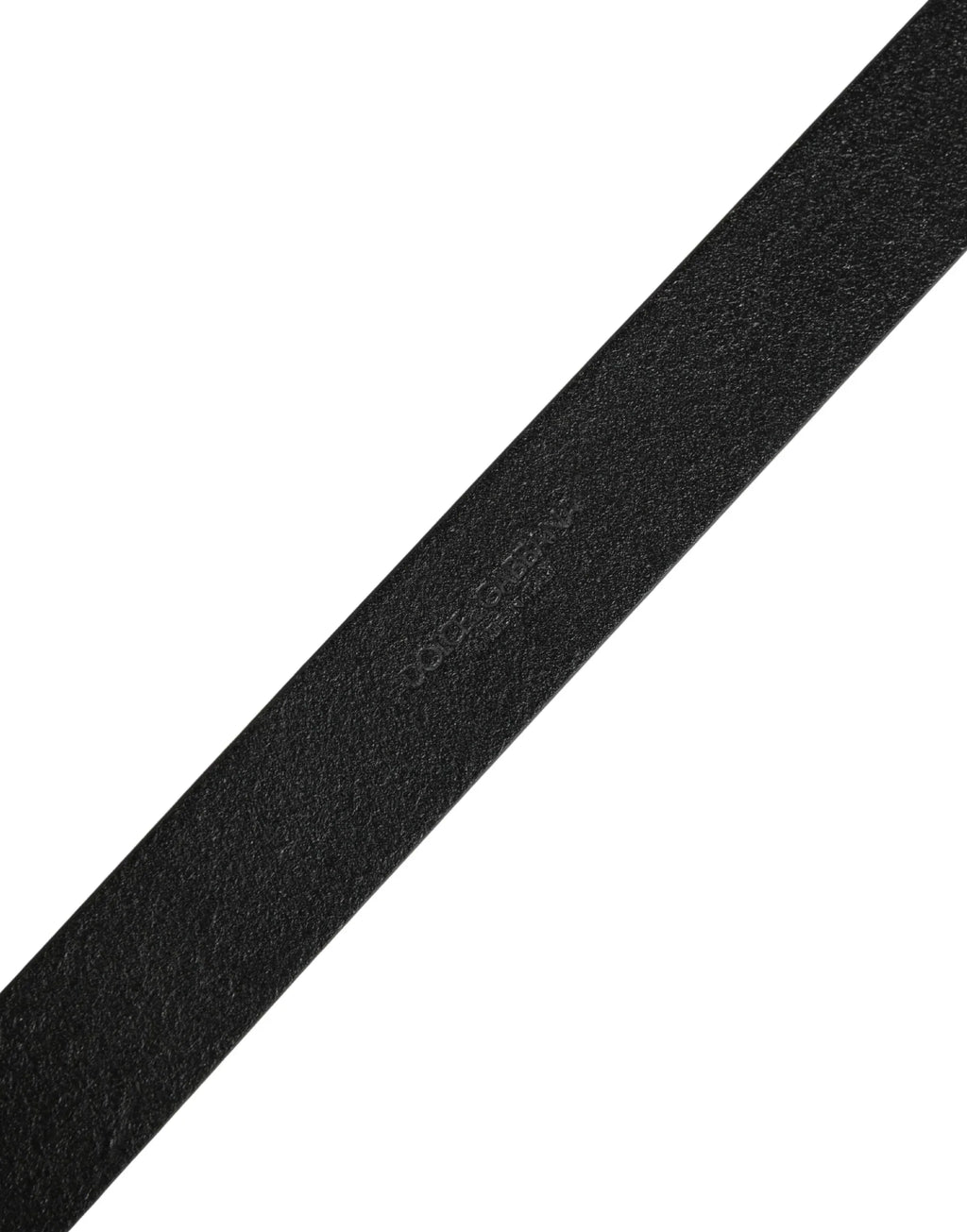 Dolce & Gabbana Men Black Calf Leather Metal Buckle Belt - Zeiniez