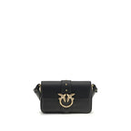 PINKO Black Calf Leather Bos Taurus Shoulder Bag - Zeiniez