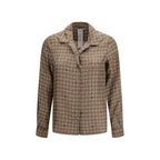 Max Mara Brown Silk Pattern Shirt - Zeiniez