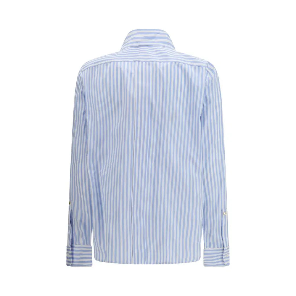 Max Mara Blue Cotton Pattern Shirt - Zeiniez