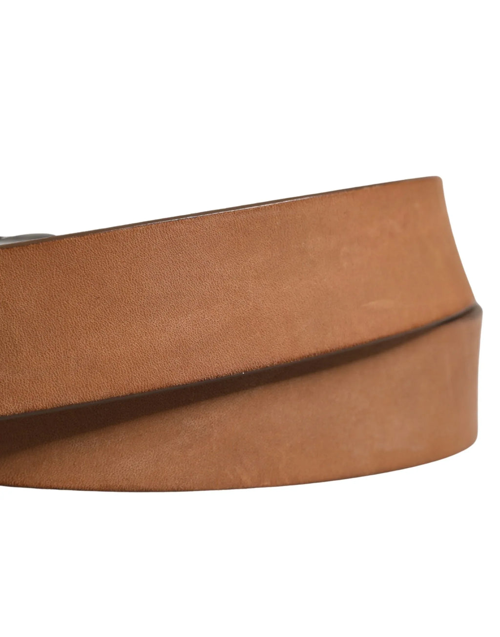 Dolce & Gabbana Men Brown Leather Classic Metal Buckle Belt - Zeiniez