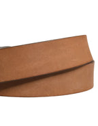 Dolce & Gabbana Men Brown Leather Classic Metal Buckle Belt - Zeiniez