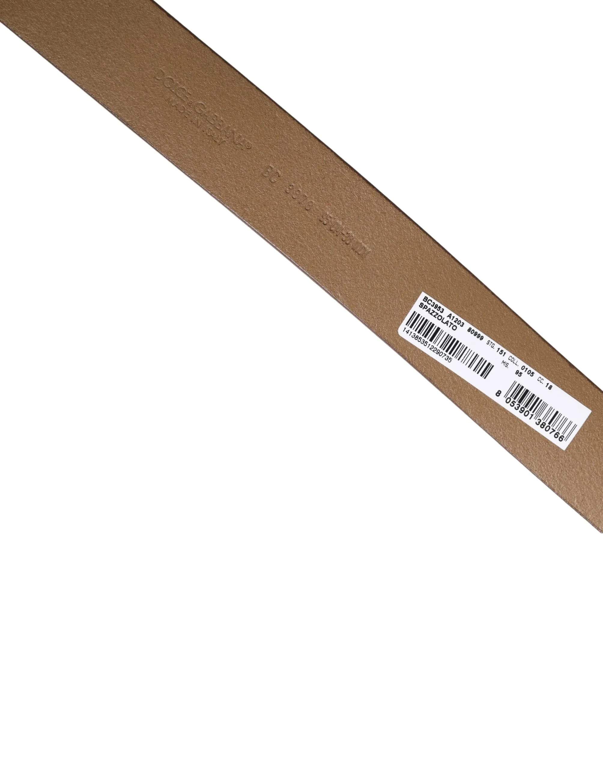 Dolce & Gabbana Men Brown Leather Classic Metal Buckle Belt - Zeiniez