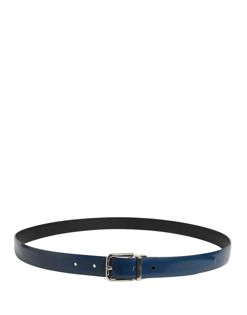 Dolce & Gabbana Men Blue Classic Leather Metal Buckle Belt - Zeiniez