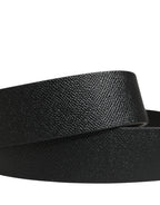 Dolce & Gabbana Men Black Leather DG Logo Metal Buckle Belt - Zeiniez