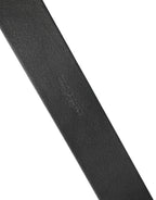 Dolce & Gabbana Men Black Leather DG Logo Metal Buckle Belt - Zeiniez