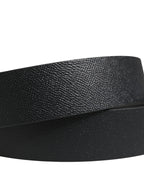 Dolce & Gabbana Men Black Classic Leather Metal Buckle Belt - Zeiniez