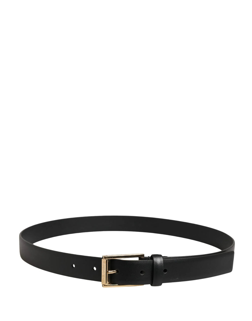 Dolce & Gabbana Men Black Classic Leather Metal Buckle Belt - Zeiniez