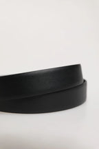 Dolce & Gabbana Men Black Classic Leather Metal Buckle Belt - Zeiniez