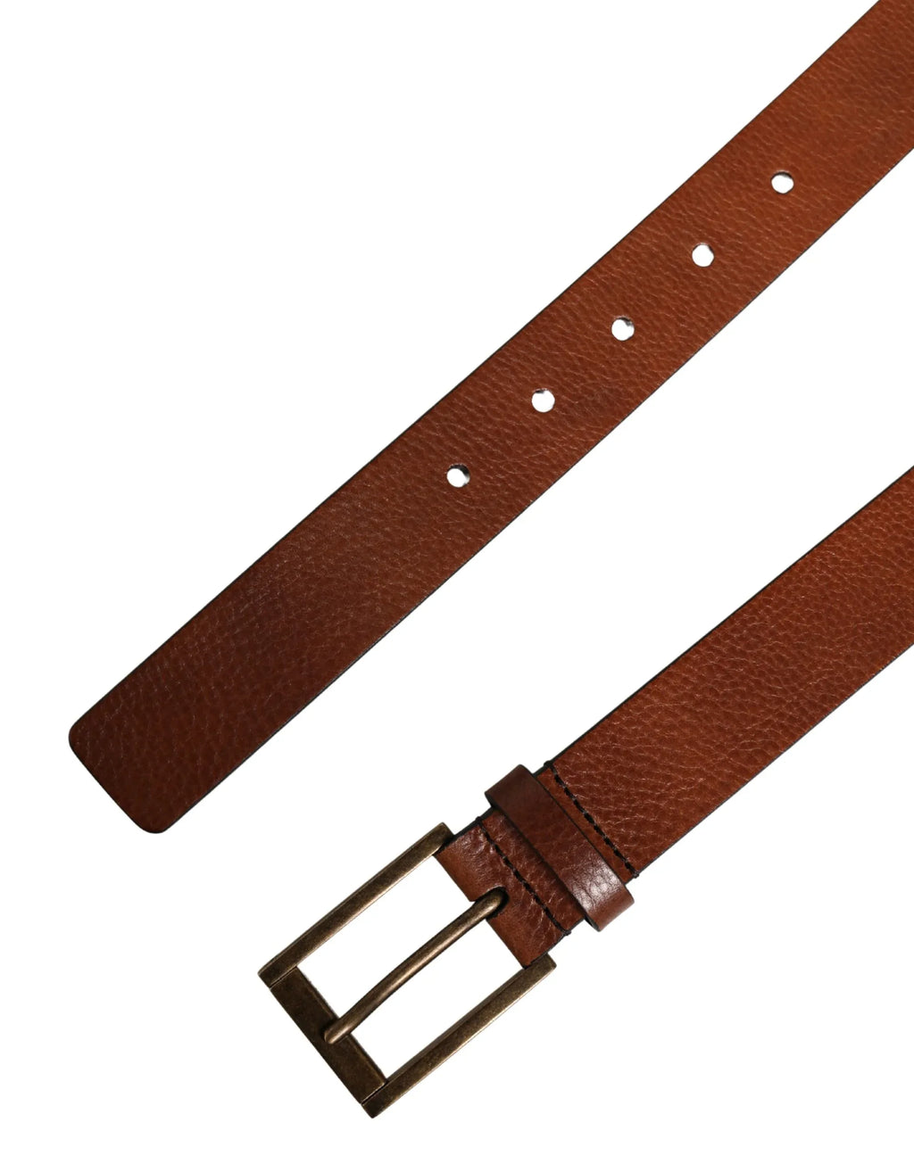 Dolce & Gabbana Men Brown Leather Classic Metal Buckle Belt - Zeiniez
