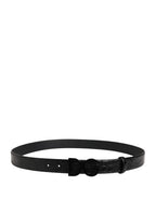 Dolce & Gabbana Men Black Exotic Leather Logo Buckle Belt - Zeiniez