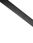 Dolce & Gabbana Men Black Exotic Leather Logo Buckle Belt - Zeiniez