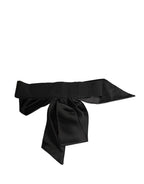 Dolce & Gabbana Black Silk Satin Sash Wide Waist Women Belt - Zeiniez